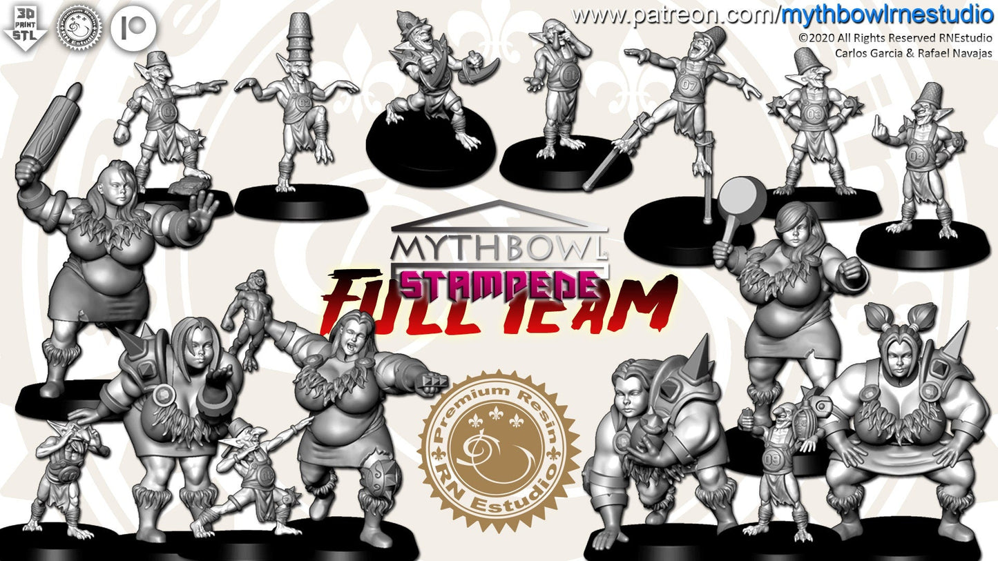 Lizardmen Stampede Fantasy Football Team  - RN Studios Mythbowl