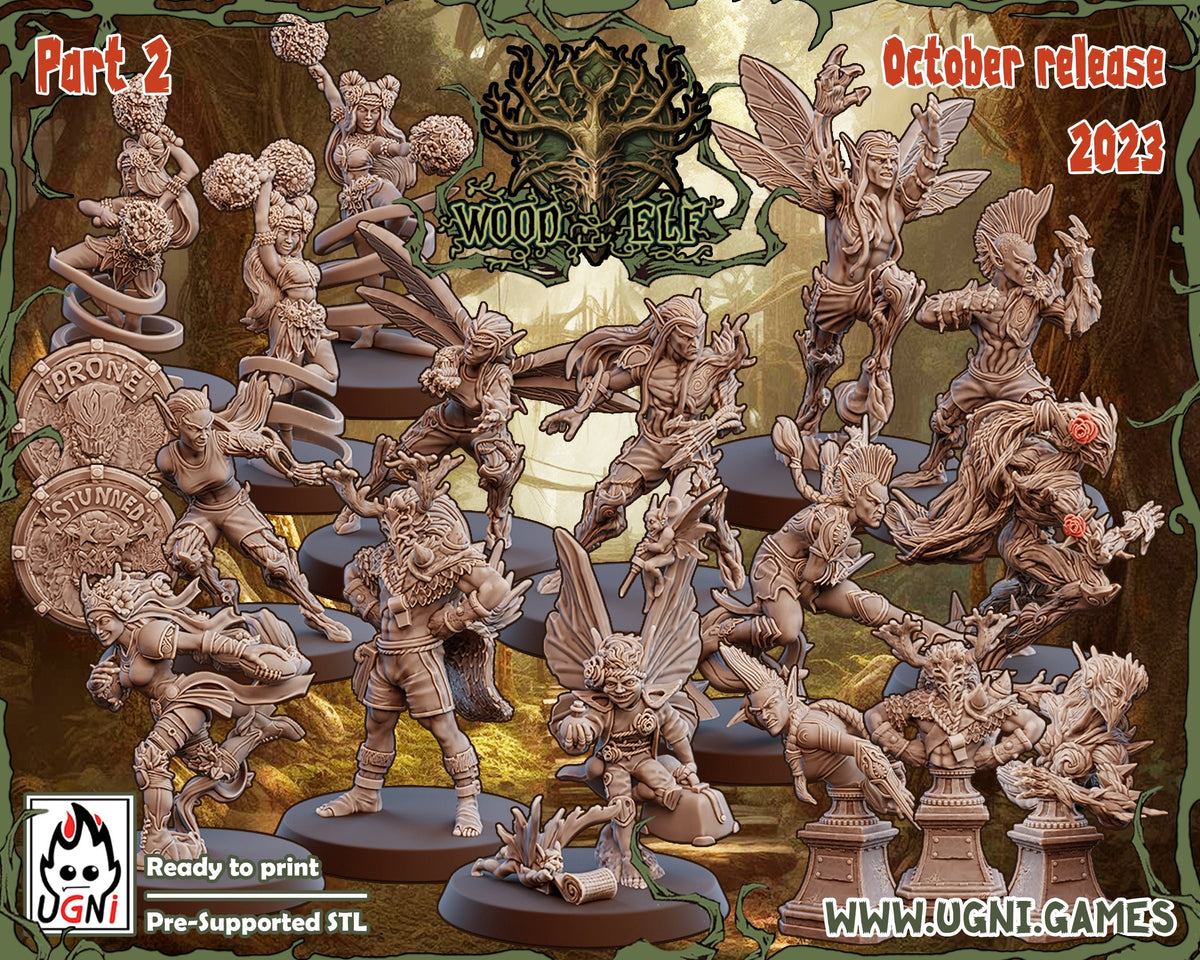Woodelf Fantasy Football Team -  Woodelves Tree Dryads UGNI