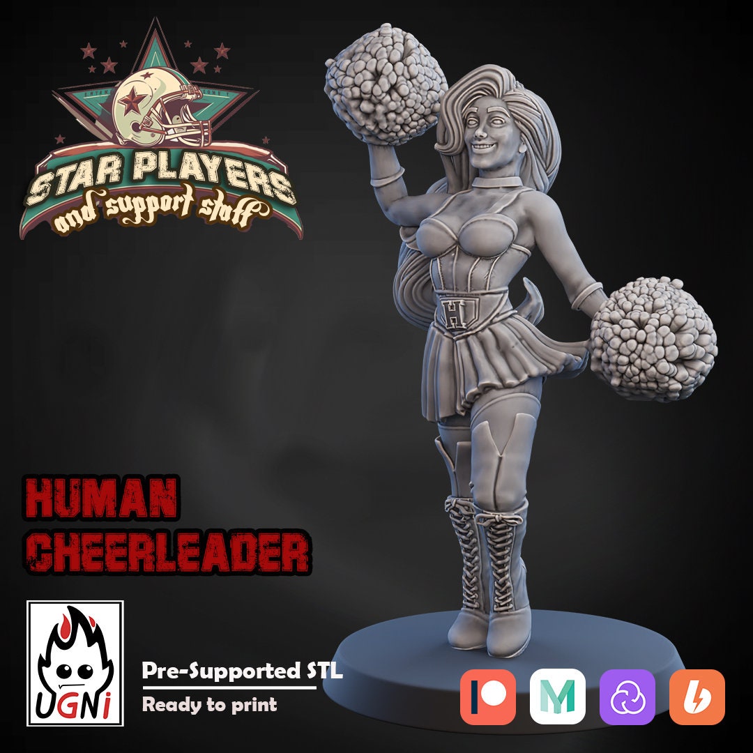 3 or 5 Female Human cheerleaders Fantasy Football UGNI