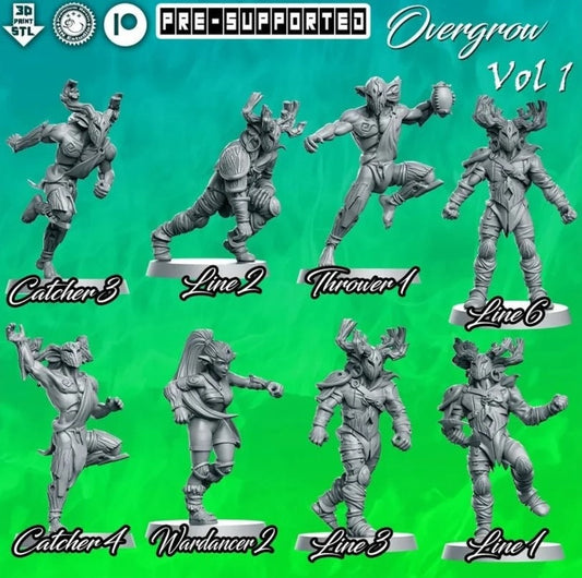 Wood Elf Fantasy Football Team  - RN Studios Mythbowl Overgrown