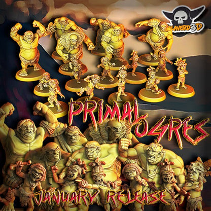 Primal Ogres Fantasy Football team - 3D