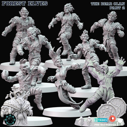 Wood Elves ‘The Bear Clan’ Fantasy Football Team -  -Forest Elves