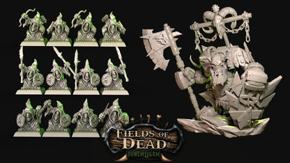 D&D Fantasy RPG gaming set -  studio miniatures Fields of Dead