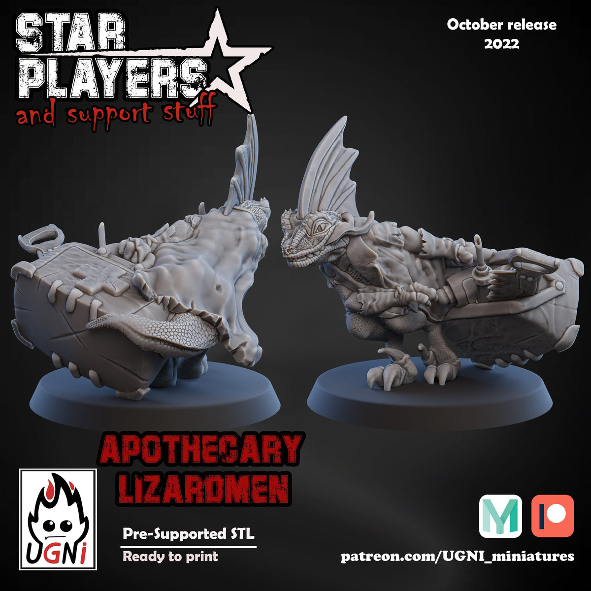Lizardmen Apothecary Fantasy Football Star Player UGNI