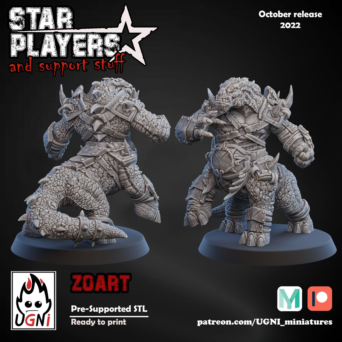 Zoart Fantasy Football Star Player UGNI