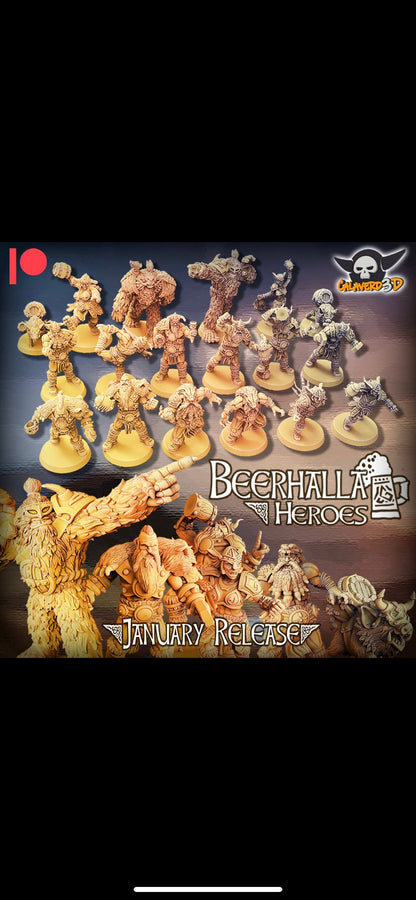Norse Fantasy Football team - 3D - Beerhalla Heroes
