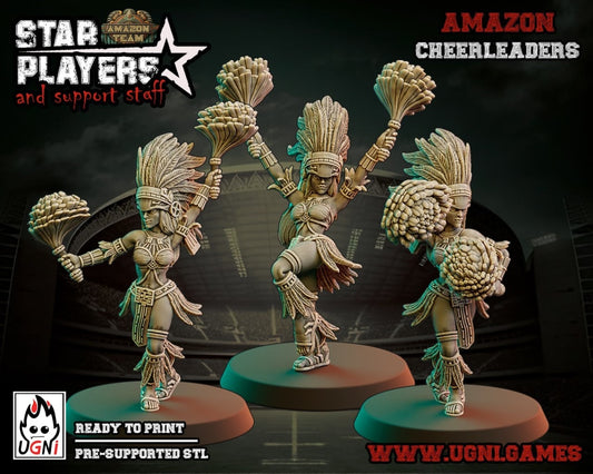 3 x Amazon Cheerleaders Fantasy Football UGNI