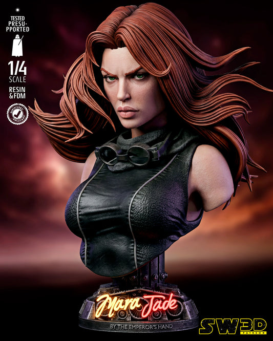Mara Jade Portrait Bust Star Wars themed 3D Bust / Sculpture by SW3D