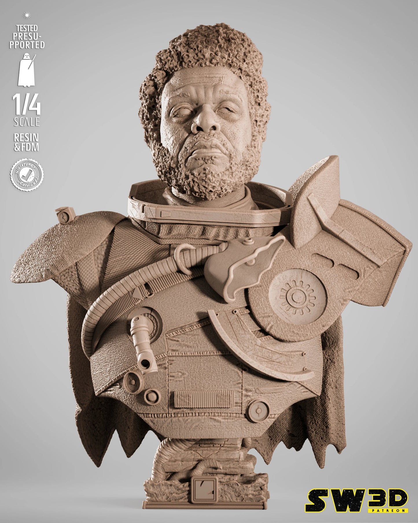 Saw Gerrera Portrait Bust Star Wars themed 3D Bust / Sculpture by SW3D