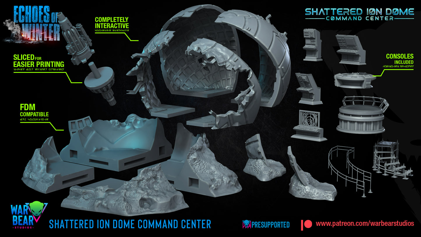 Shattered Ion Dome Command Center Star Wars RPG Legion Shatterpoint War Bear