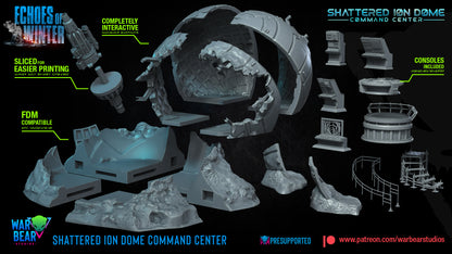 Shattered Ion Dome Command Center Star Wars RPG Legion Shatterpoint War Bear