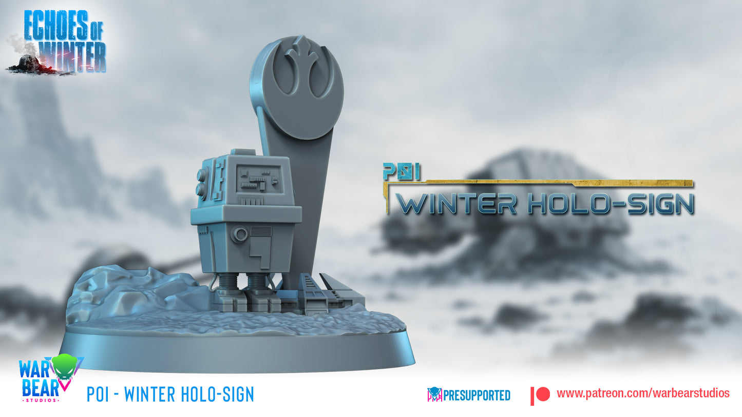 2 X POI / objective Winter Holo sign Star Wars RPG Legion Shatterpoint War Bear