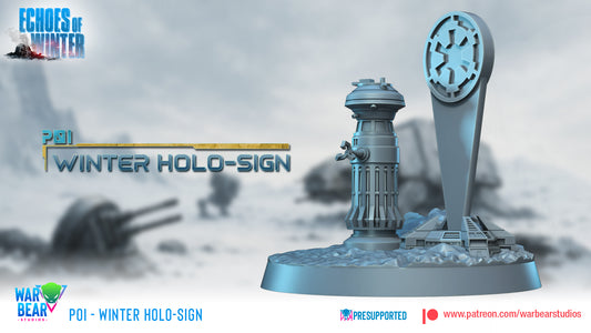 2 X POI / objective Winter Holo sign Star Wars RPG Legion Shatterpoint War Bear