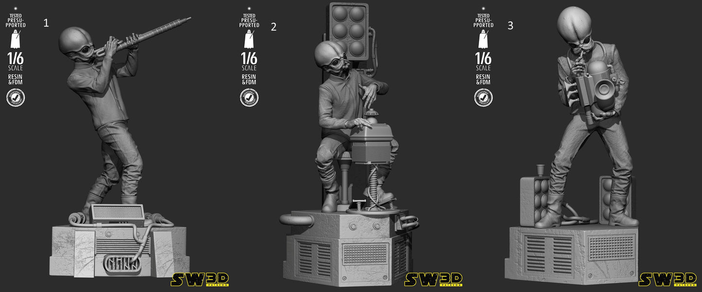 Cantina Band Sculptures Star Wars themed 3D Bust / Sculpture by SW3D