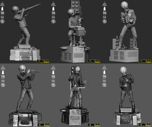 Cantina Band Sculptures Star Wars themed 3D Bust / Sculpture by SW3D