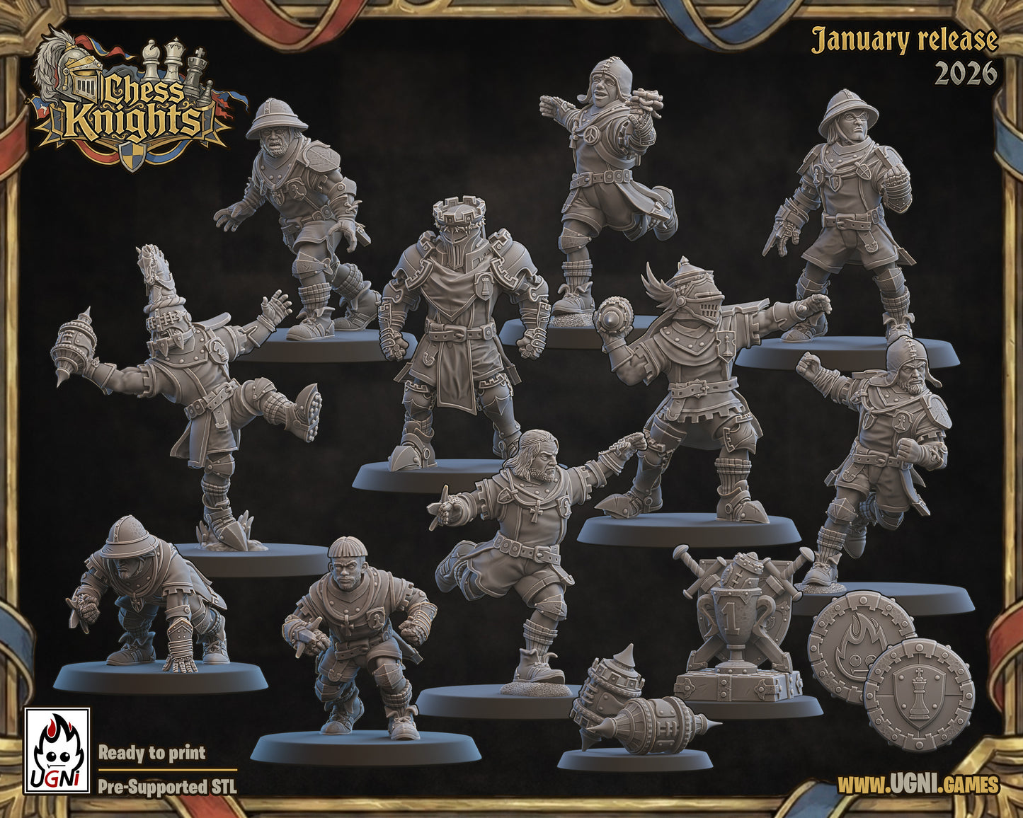 Chess Knights Fantasy Football Team -