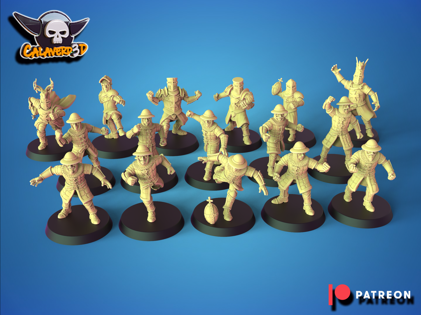 Knights of the Holy Grail Fantasy Football Team - 3D