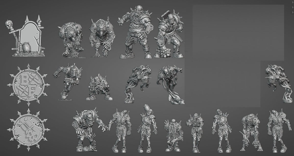 Necromantic Horror / Undead Fantasy Football Complete Team - Necromancer Brutefun