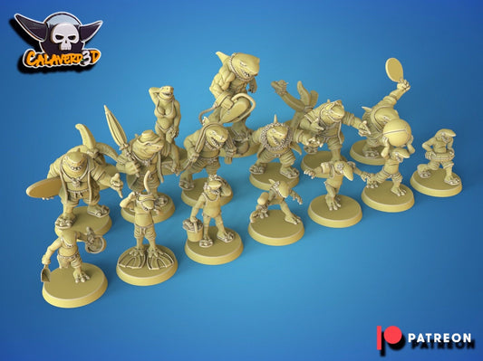 Lizardmen / Black Orc Fantasy Football proxy Team  Summer Sharks Calaverd