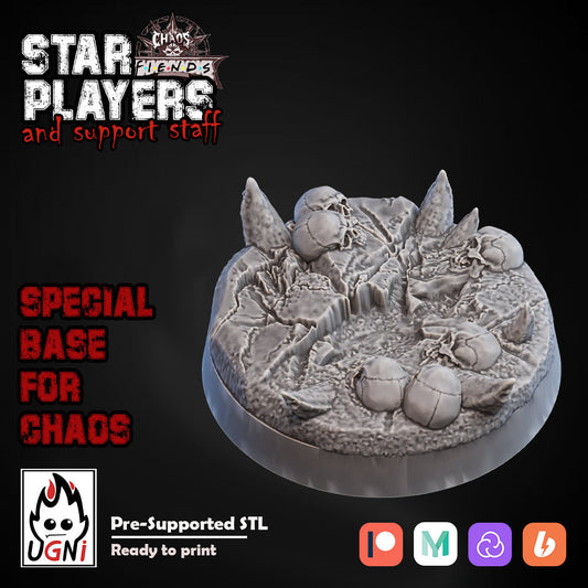 32mm / 40mm Chaos base Fantasy Football Ugni