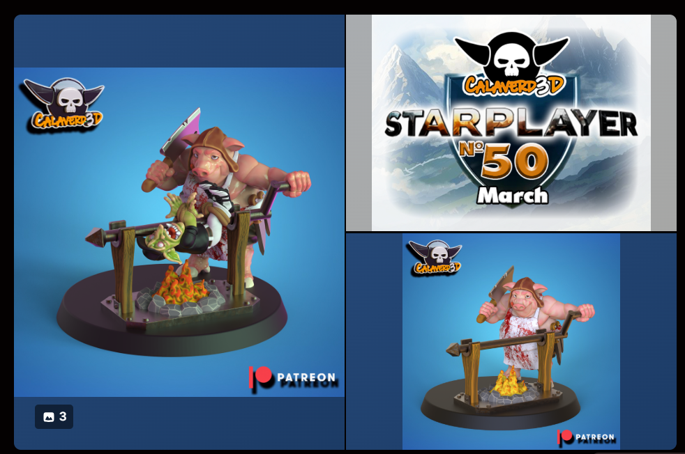 Porkos star player #50 Chef Calaverd