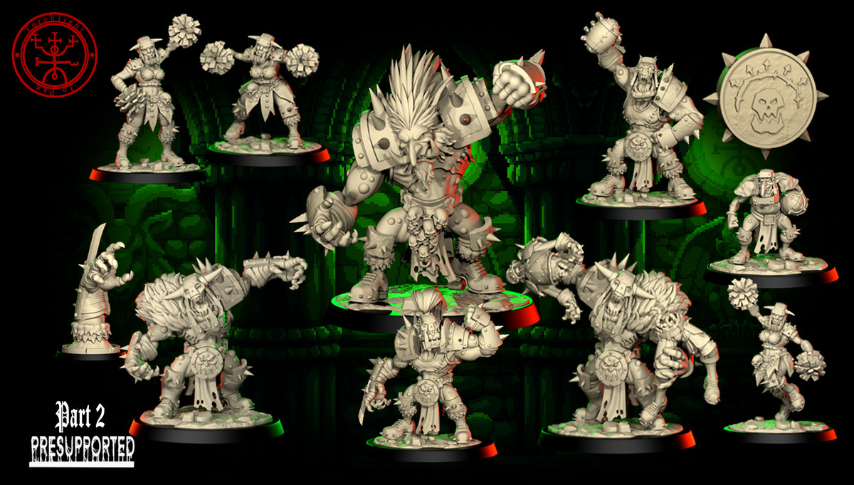 Orc 'The Green Flash" Fantasy Football Team Torchlight TLM