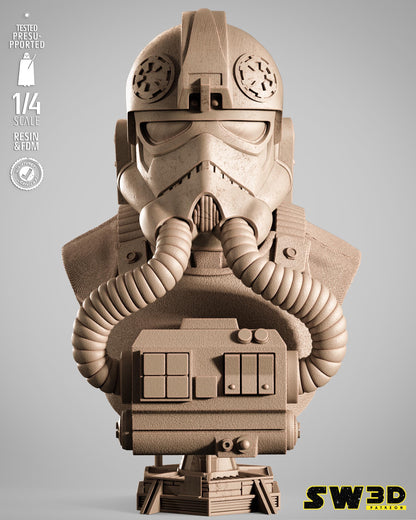 Elite tie fighter portrait bust star wars themed 3d bust / sculpture by sw3d