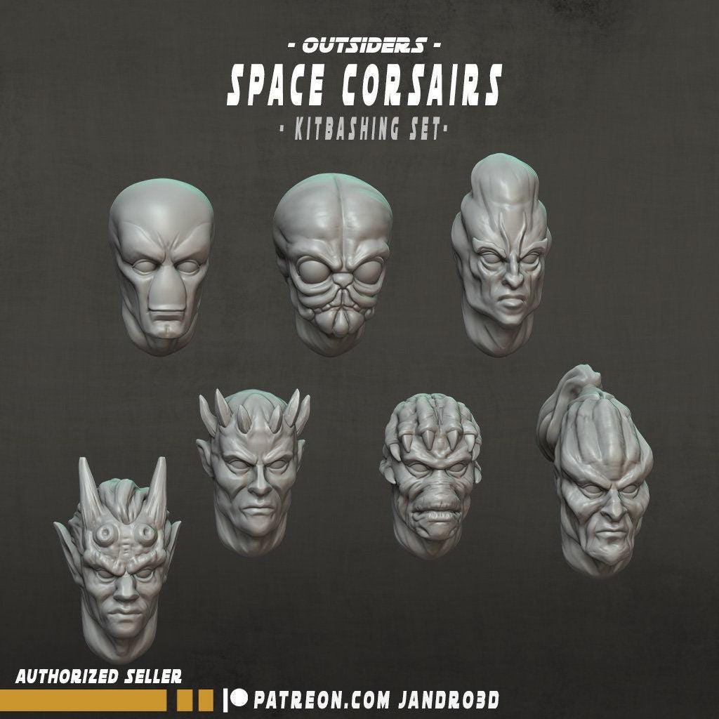 7 x outsiders space corsairs star wars legion compatible jandro3d
