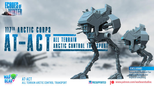 Warbear artic snow at-act walker  - star wars legion / shatterpoint compatible