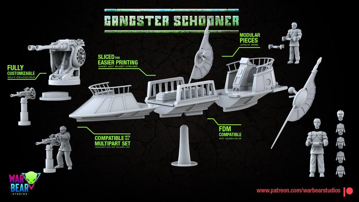 Gangster schooner ship  star wars rpg legion shatterpoint compatible war bear