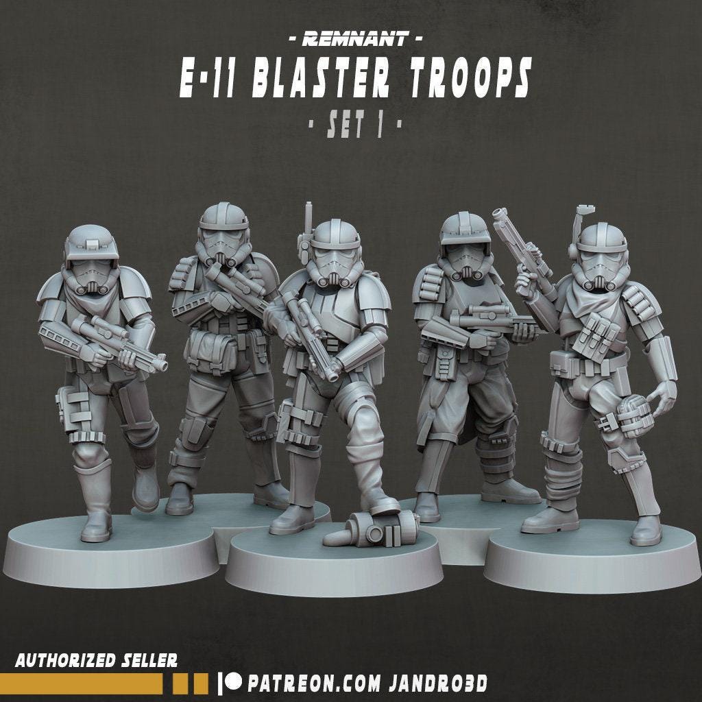 5/10 remnant e-11 blaster troopers -star wars legion compatible jandro3d