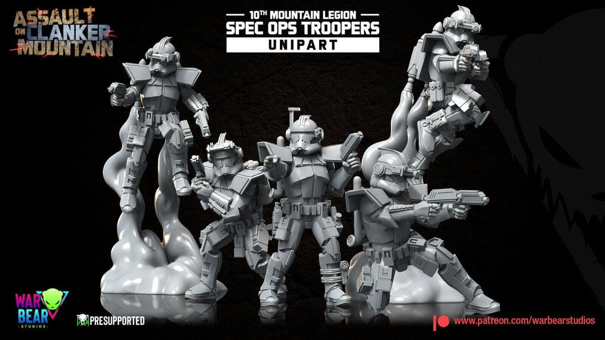 10 clone mountain spec ops star wars legion rpg shatterpoint compatible war bear