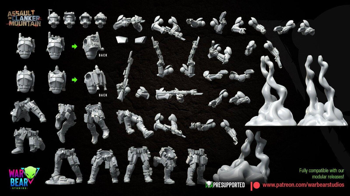 10 clone mountain spec ops star wars legion rpg shatterpoint compatible war bear