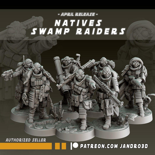 7 x natives swamp raiders -star wars legion compatible jandro3d
