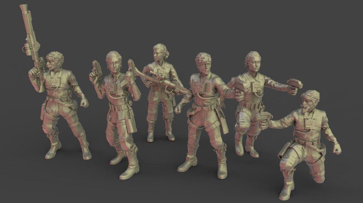 5 x rebel pilots b proxy - star wars legion shatterpoint compatible warblade