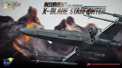 Insurgent x-blade (x-wing proxy) star wars rpg legion shatterpoint compatible - war bear