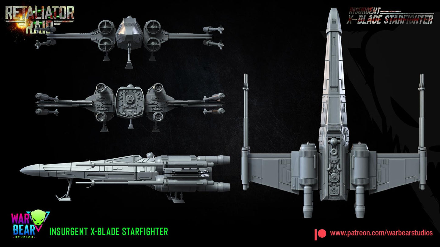 Insurgent x-blade (x-wing proxy) star wars rpg legion shatterpoint compatible - war bear