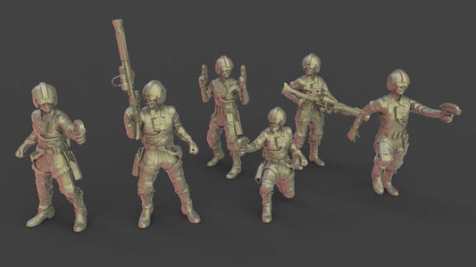 5 x rebel pilots a proxy - star wars legion shatterpoint compatible warblade