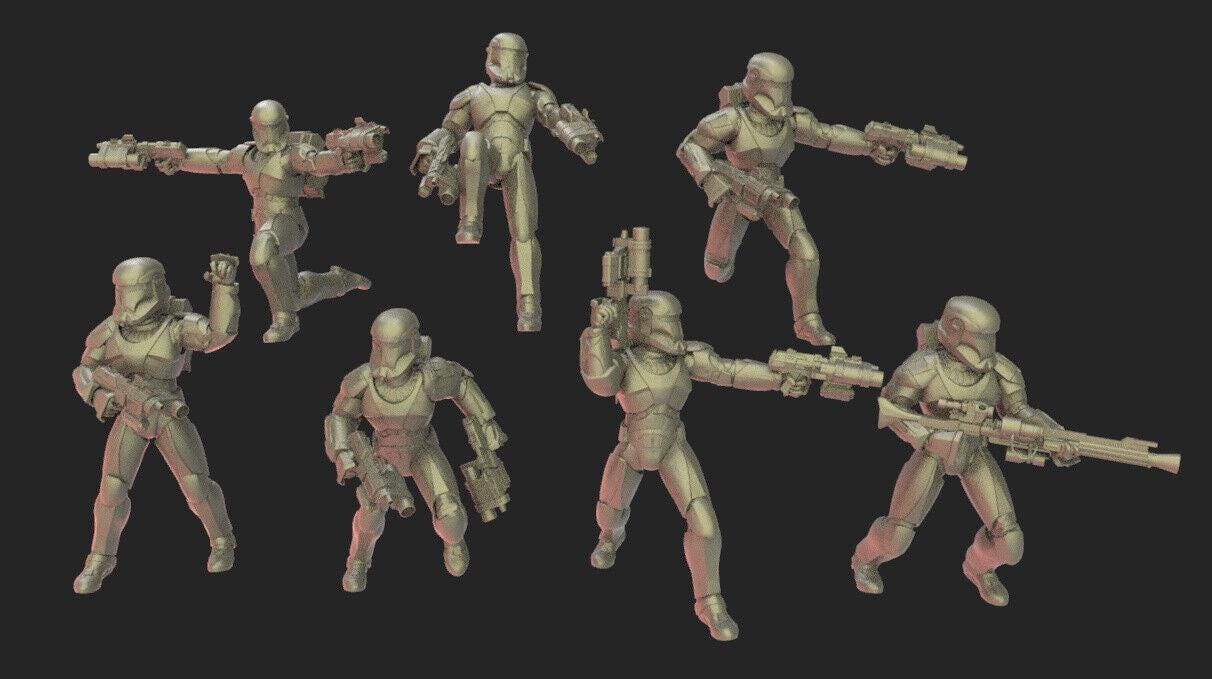 7 x elite troopers proxy - star wars legion shatterpoint compatible warblade