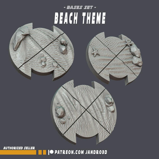 Beach bases 27mm / 50mm  -star wars legion compatible jandro3d