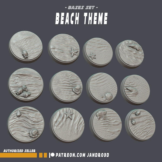 Beach bases 27mm / 50mm  -star wars legion compatible jandro3d