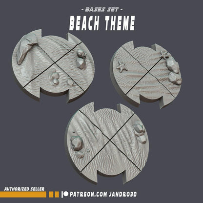 Beach bases 27mm / 50mm  -star wars legion compatible jandro3d
