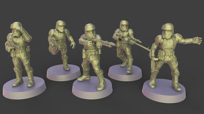 5 x beach troopers proxy - star wars legion shatterpoint compatible warblade