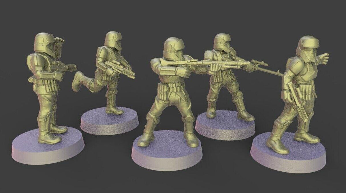 5 x beach troopers proxy - star wars legion shatterpoint compatible warblade