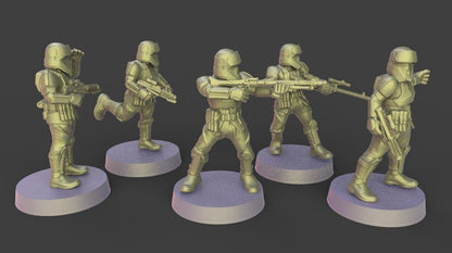 5 x beach troopers proxy - star wars legion shatterpoint compatible warblade