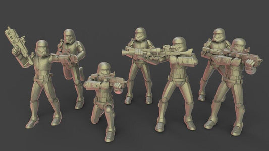 7 x clone commando proxy - star wars legion shatterpoint compatible warblade