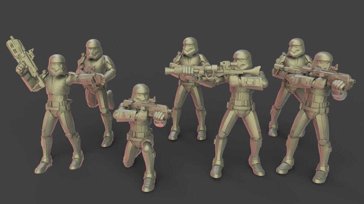 7 x clone commando proxy - star wars legion shatterpoint compatible warblade