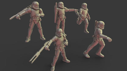 5 x z6 shock troopers proxy - star wars legion shatterpoint compatible warblade