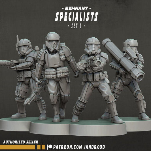 4/8 remnant specialists troopers -star wars legion compatible jandro3d