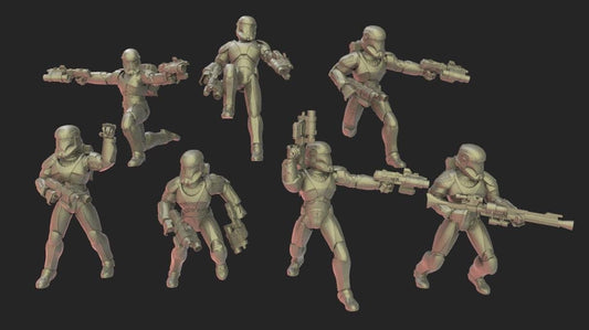 7 x elite troopers proxy - star wars legion shatterpoint compatible warblade